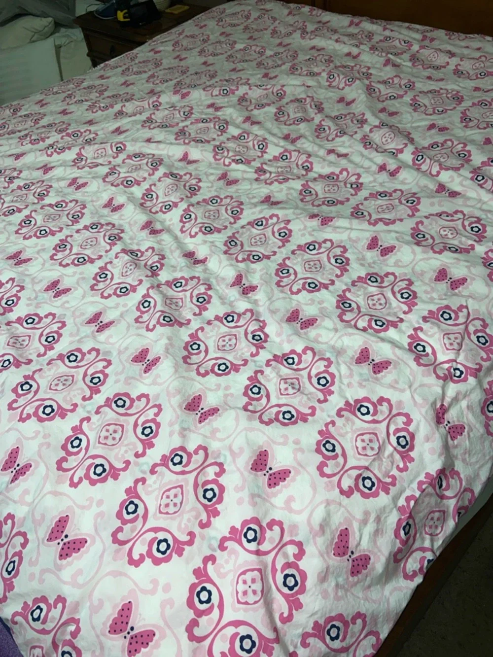 RARE like new Pottery Barn Kids floral butterfly duvet cover full/queen